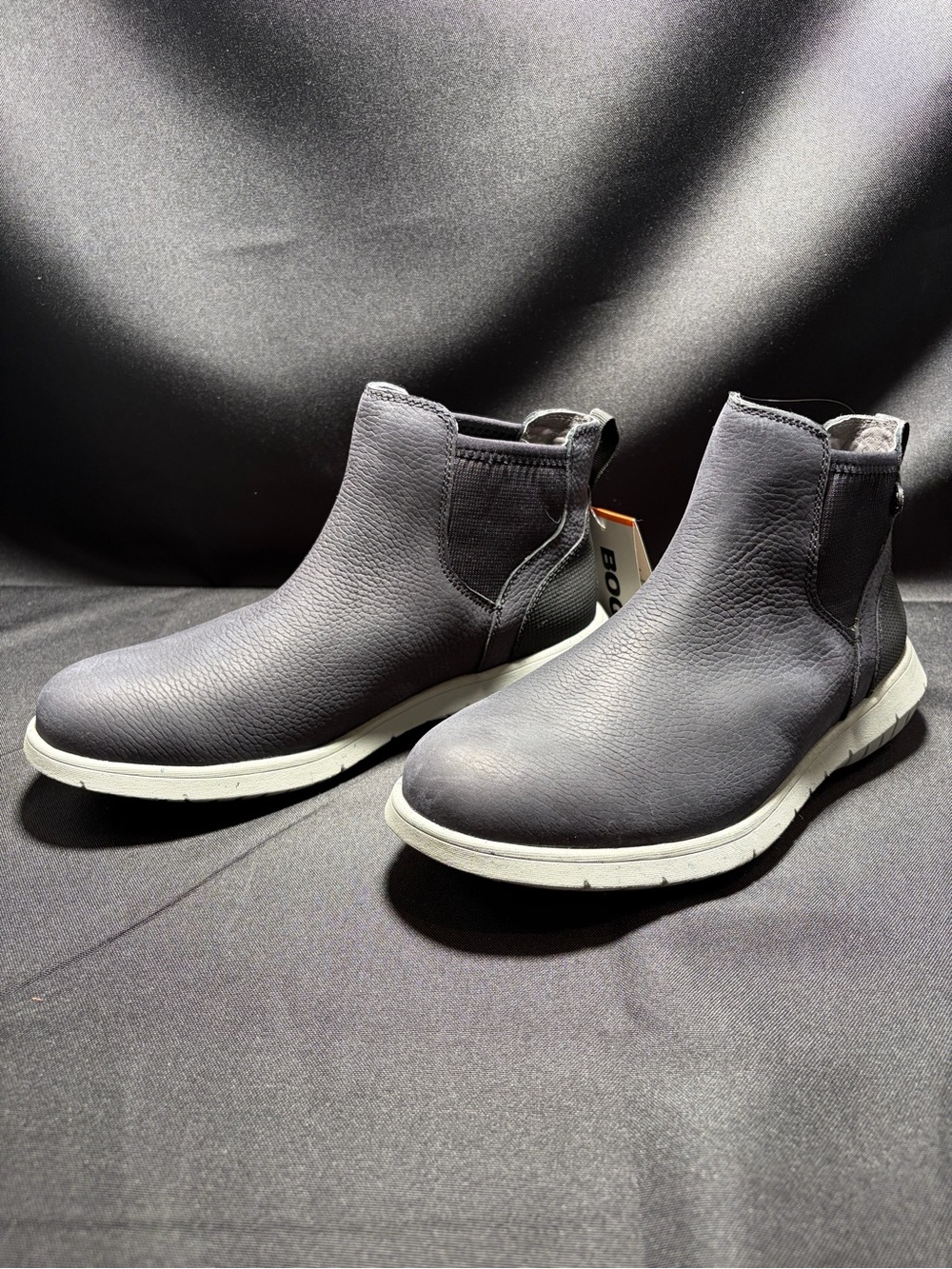 NWT Men's Bogs Boots - Black/Gray Slip-On